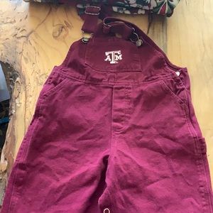 Kids Texas A&M overalls